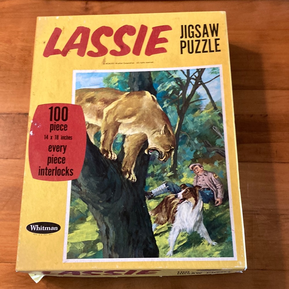 WOW Vintage 1967 LASSIE 100 Piece Complete Jigsaw Puzzle Rare